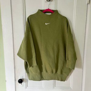 Nike light green oversized mockneck sweatshirt